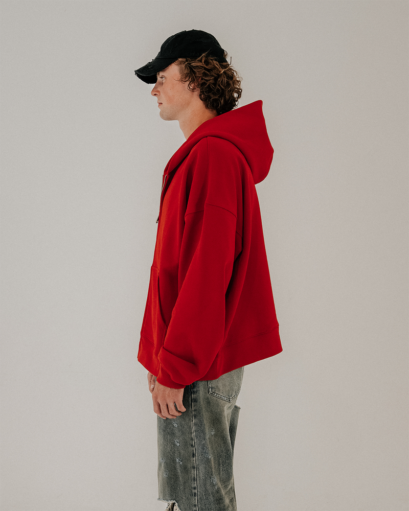 DEEP RED CORE ZIP UP