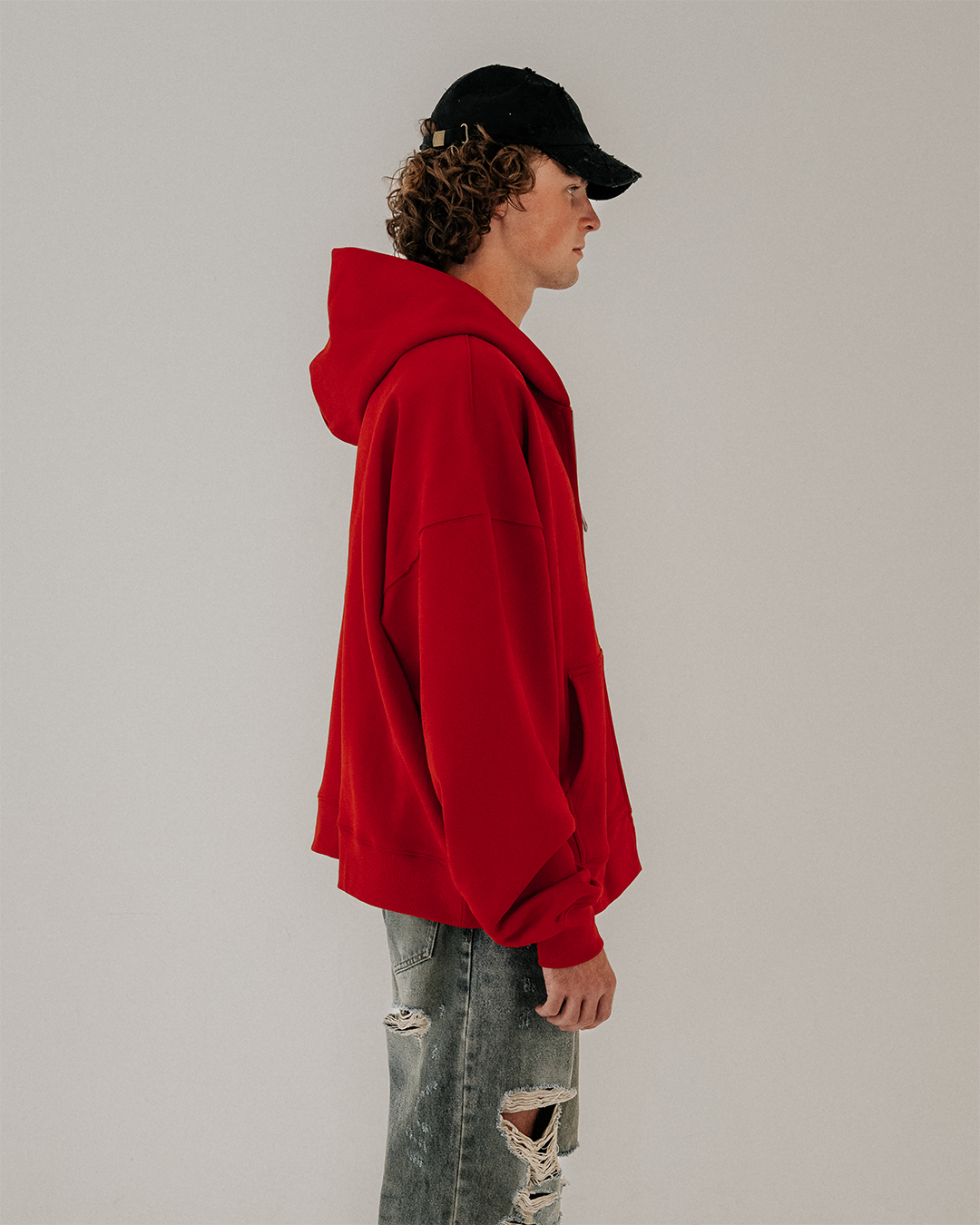 DEEP RED CORE ZIP UP