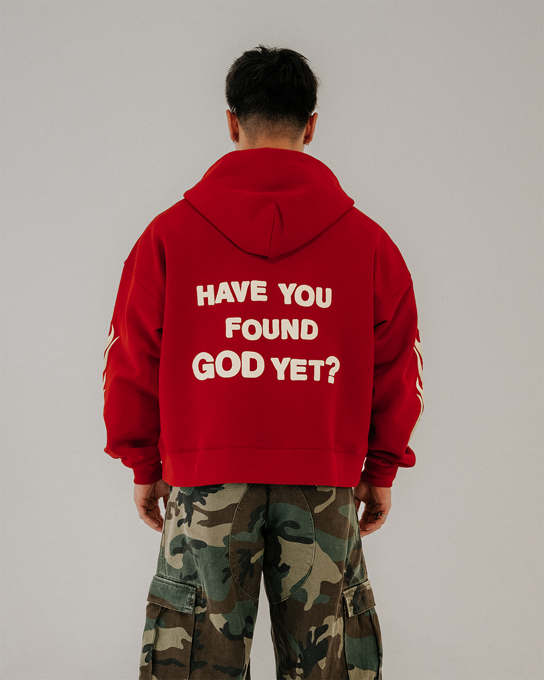 DEEP RED "FOUND GOD" ZIP UP