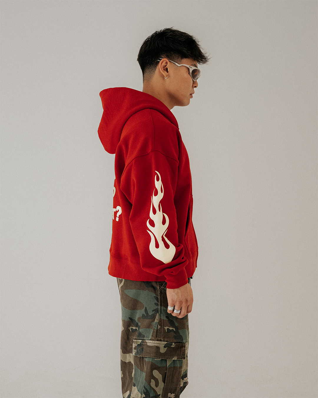 DEEP RED "FOUND GOD" ZIP UP